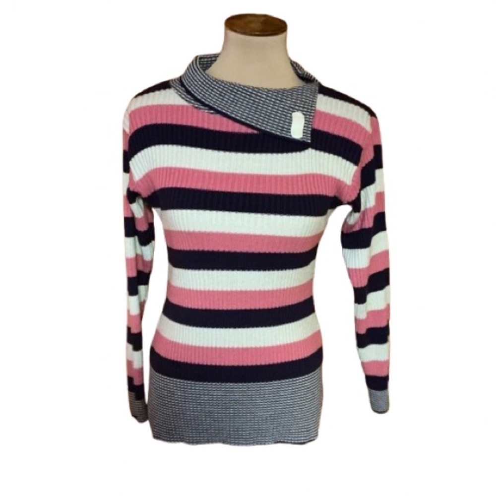 Vtg 90s bright striped sweater